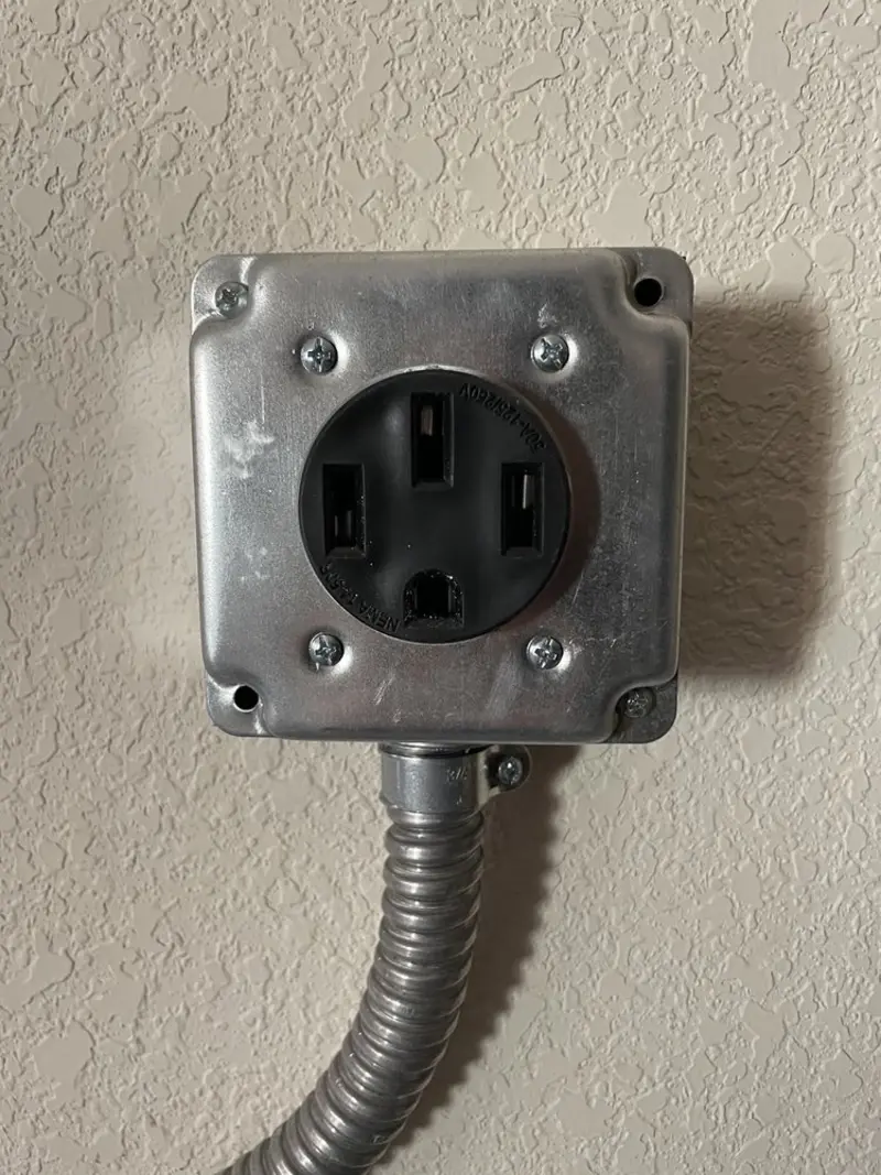 NEMA 14-50 outlet installed for Smart Home Electrical in Reedley
